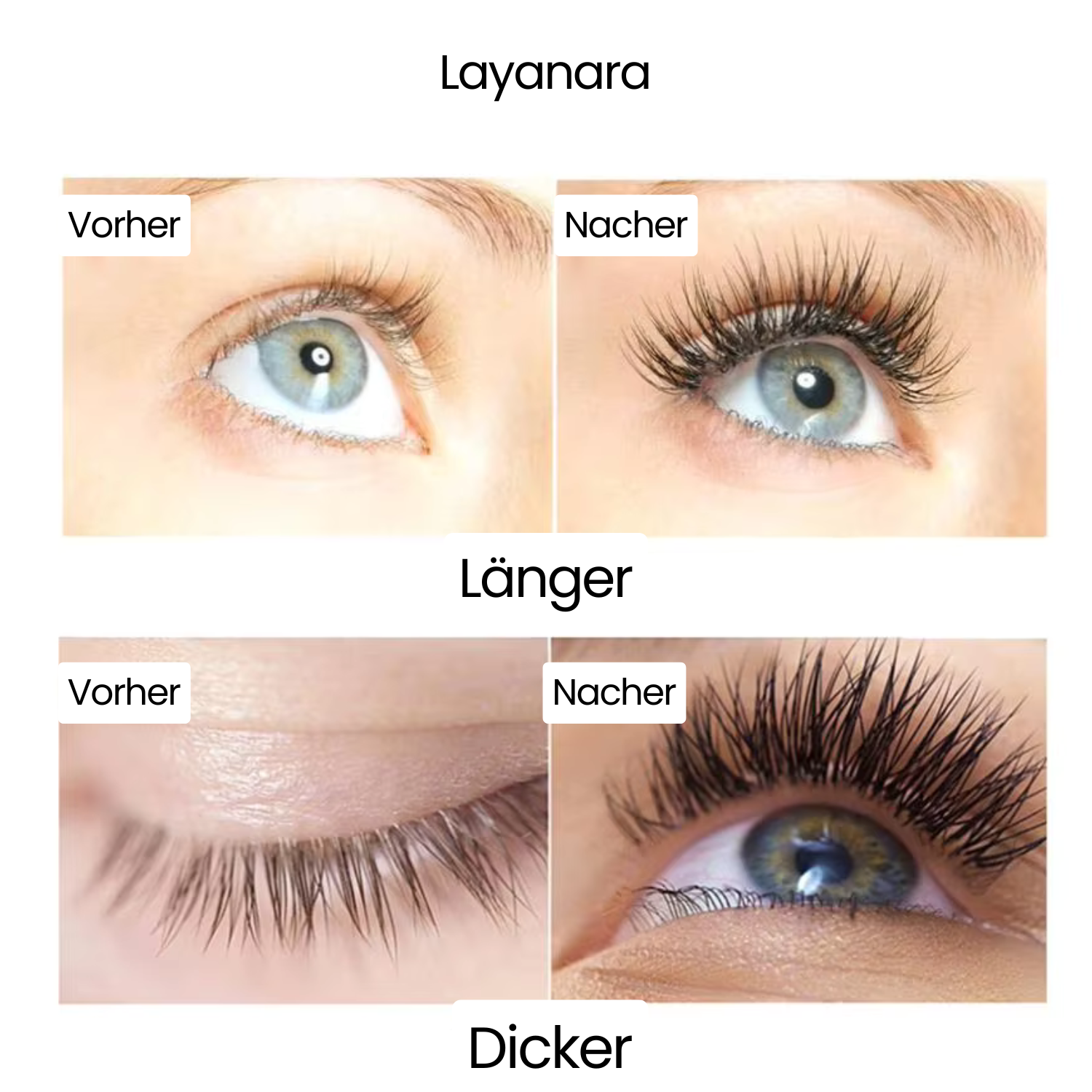 Layanara Boost+ | Wachstumsserum für Wimpern